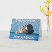 貿易戦争で全艦が沈む カード (黄色い花)