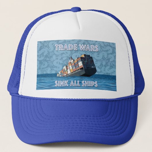 貿易戦争で全艦が沈む キャップ (正面)
