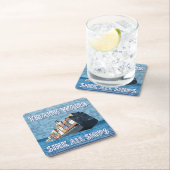 貿易戦争で全艦が沈む スクエアペーパーコースター (インサイチュ)