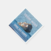 貿易戦争で全艦が沈む スタンダードカクテルナプキン (角)