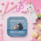 貿易戦争で全艦が沈む ペーパープレート (パーティー)