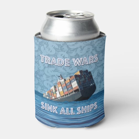 貿易戦争で全艦が沈む 缶クーラー (缶正面)