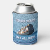 貿易戦争で全艦が沈む 缶クーラー (缶裏面)