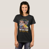 貿易戦争の女性ブラック Tシャツ (正面フル)