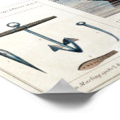 貿易航海のヴィンテージ用具 ポスター (角)