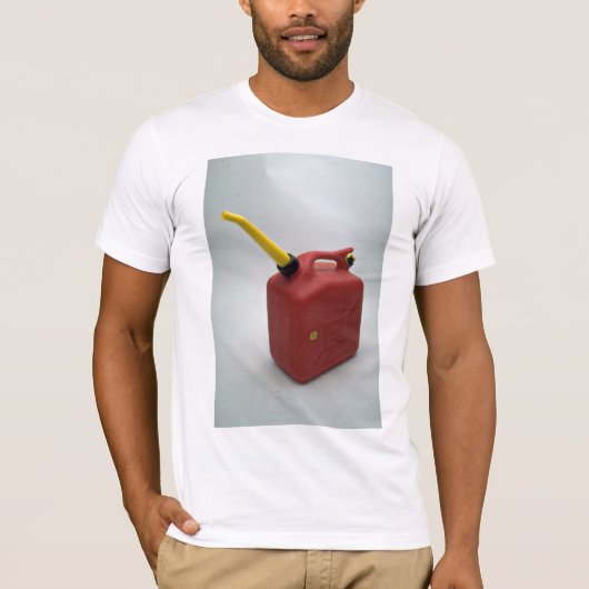 貿易赤いガスの用具はできます Tシャツ (正面)
