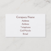 貿易農業 名刺 (裏面)