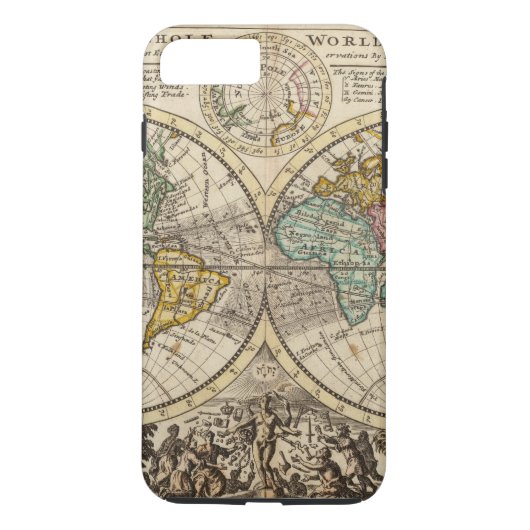 貿易風が付いている全世界の新しい地図 Case-Mate iPhoneケース (裏面)
