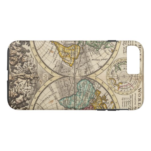 貿易風が付いている全世界の新しい地図 Case-Mate iPhoneケース (裏面(横))