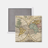 貿易風のある世界全体の新しい地図 マグネット (正面/裏面)