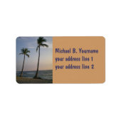 貿易風の入った夕日 ラベル (正面)