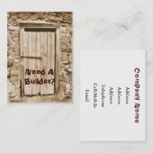 貿易、ビルダー 名刺 (正面/裏面)