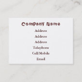 貿易、ビルダー 名刺 (裏面)