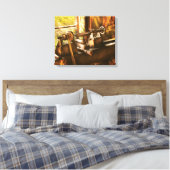 貿易 – 旋盤 – 古い旋盤 キャンバスプリント (インサイチュ (寝室))