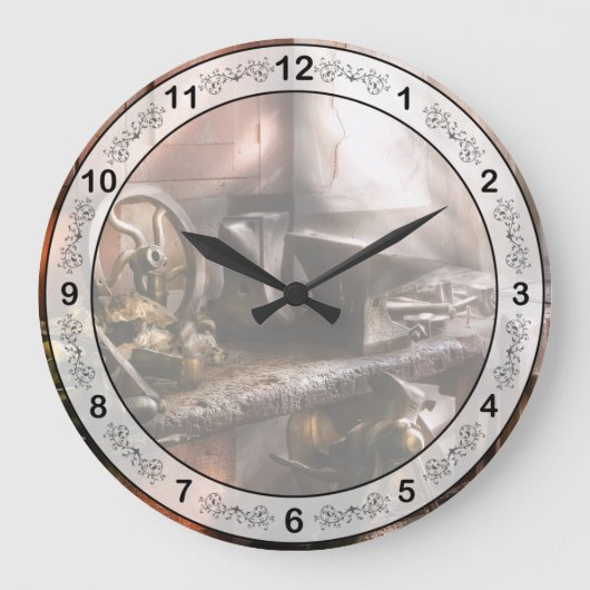 貿易-鍛治屋-私の祖父の研修会の… ラージ壁時計 (正面)