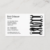 貿易-黒(プラチナ)の白の用具 名刺 (裏面)