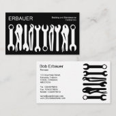 貿易-黒(プラチナ)の白の用具 名刺 (正面/裏面)