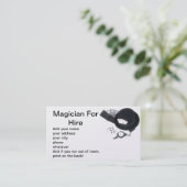 賃借りのための手品師 名刺 (スタンド正面)