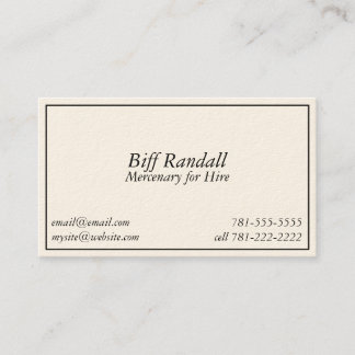 賃借りバスカードのためのKRWのノベルティの冗談の傭兵 名刺