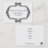 賃借り、Cheris Homchick、メーキャップアーティスト 名刺 (正面/裏面)