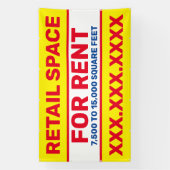 賃料平方フィート用の小売宇宙のパーソナライズ 横断幕 (縦)