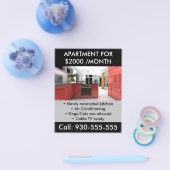 賃貸エステート実在プロモーションQRコードのアパートメント チラシ (シングル)