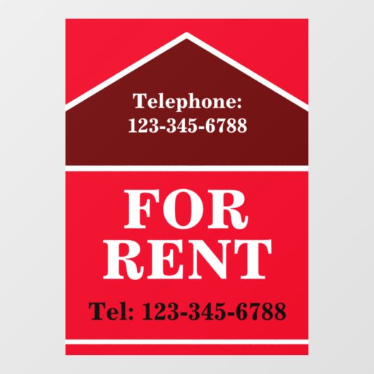 賃貸不動産大はっきりした看板実在用 ウィンドウサイン (シート)