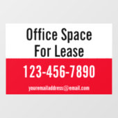 賃貸借契約電話番号の事務所宇宙 赤と白 ウィンドウサイン (シート)