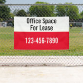 賃貸借契約電話番号の事務所宇宙 赤と白 横断幕 (インサイチュ)