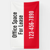 賃貸借契約電話番号の事務所宇宙 赤と白 横断幕 (縦)