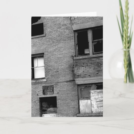 賃貸料のための断念されたアパート カード (正面)