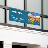 賃貸料のカスタム編集可能バナー 横断幕 (ビルの外側)