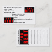 賃貸料の印の名刺カードレンタルサービスのため 名刺 (正面/裏面)