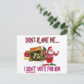 賃貸料または政治冗談のためのサンタw/Elves シーズンポストカード (スタンド正面)