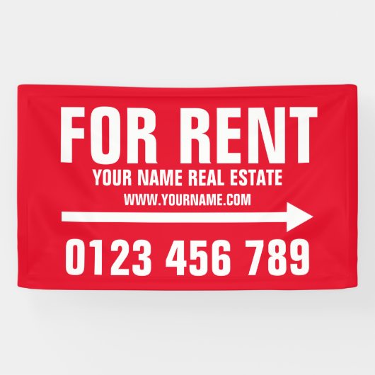 賃貸物件募集の不動産看板矢印付き 横断幕 (横)
