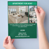 賃貸用のカスタマイズ可能なアパート チラシ (手)