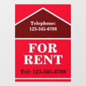 賃貸 大きくて目立つ看板 不動産 ウィンドウサイン (シート)