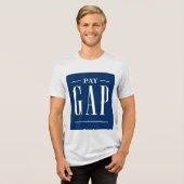 賃金格差パロディサタイアTシャツ トライブレンドTシャツ (正面全面)