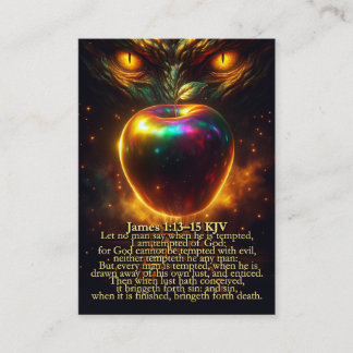 賃金 – ヤコブ1:13-15とローマ6:23 KJVカードボックス 名刺