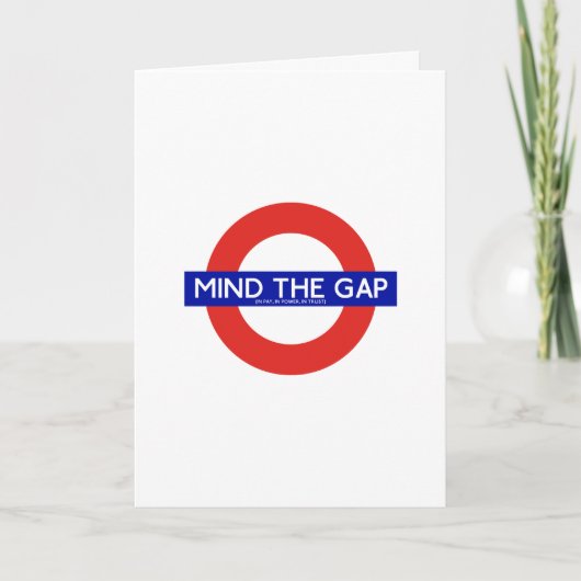 賃金+権力+信頼における格差に注意 (Mind The Gap) カード (正面)