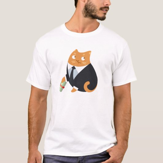 賄賂猫のTシャツ Tシャツ (正面)