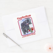 資本主義が気候変動を引き起こした スクエアシール (封筒)