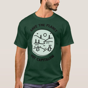 資本主義ではなく地球を救う Tシャツ