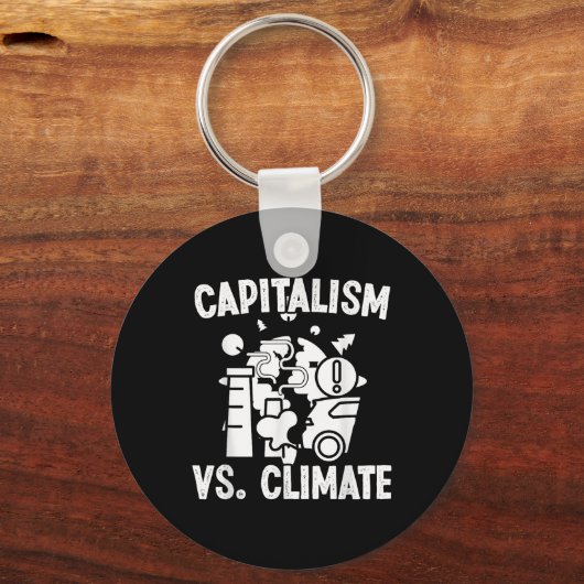 資本主義と気候環境保護協会 キーホルダー (正面)