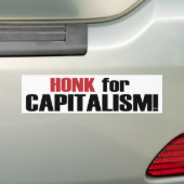 資本主義のための警笛の音! バンパーステッカー (車上)