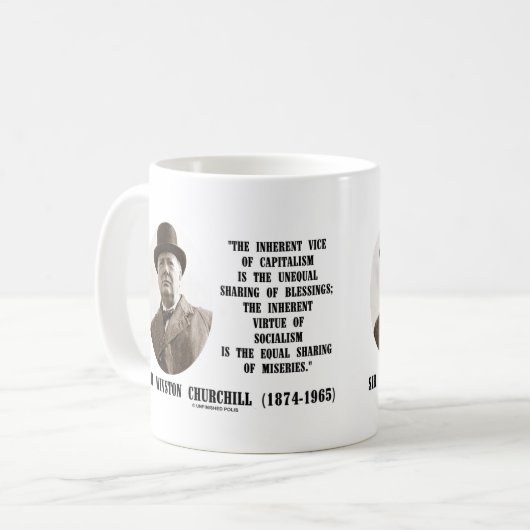 資本主義の悪徳引用文 コーヒーマグカップ (正面左)