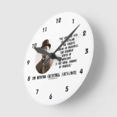 資本主義の悪徳引用文 ラウンド壁時計 (傾斜)