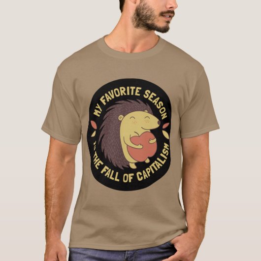 資本主義の秋が私の一番好きな季節 オーバーサイズ Tシャツ (正面)