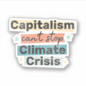 資本主義はストップ気候危機を免れぬ シール (正面)