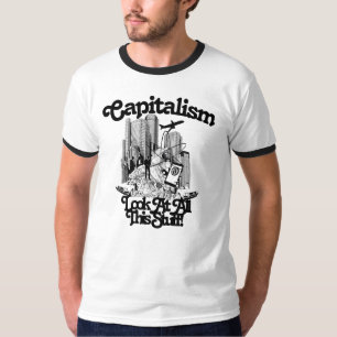 資本主義は実にいやな信号器です Tシャツ